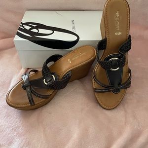 Nine West slide in wedge heel sandal